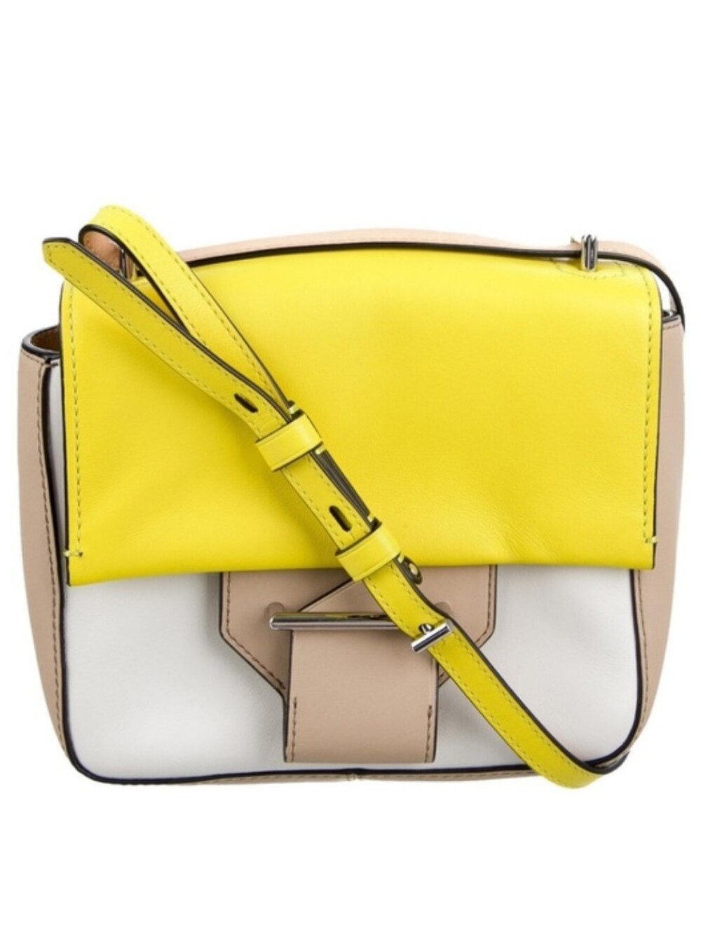 Reed Krakoff Yellow Multi-Color Leather Crossbody Bag